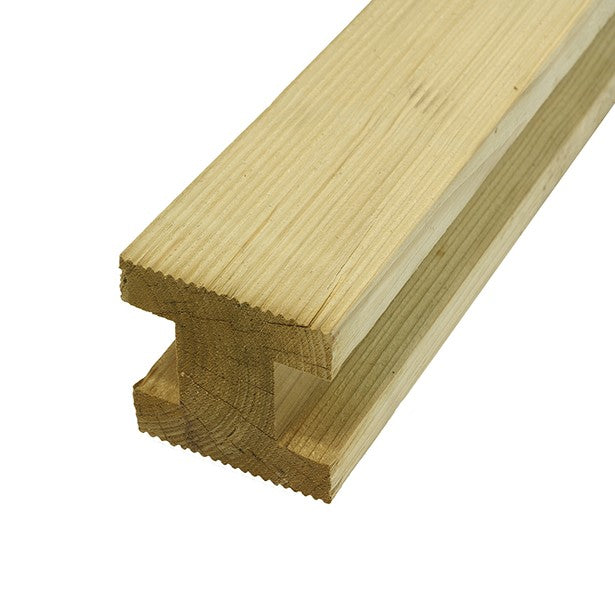 Grange POH84 Elite Grooved Timber H Post 2.4m x 90mm - Green