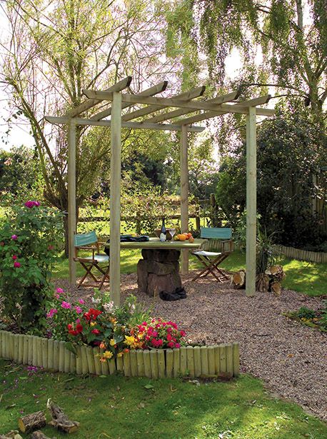 Grange PKTRADA Traditional Timber Pergola 2.8m  - Green