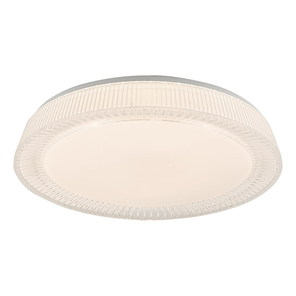 Udell Flush Faceted Acrylic LED<br>Clear