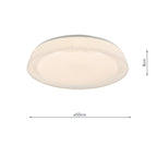 Udell Flush Faceted Acrylic LED<br>Clear