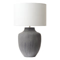 Udine Table Lamp Textured Grey Base Only<br>Grey Ceramic