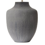 Udine Table Lamp Textured Grey Base Only<br>Grey Ceramic