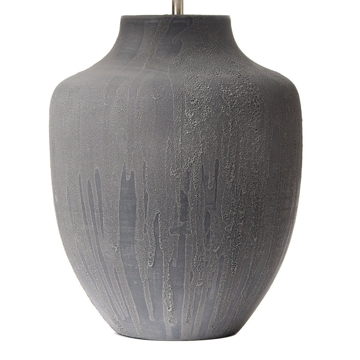 Udine Table Lamp Textured Grey Base Only<br>Grey Ceramic