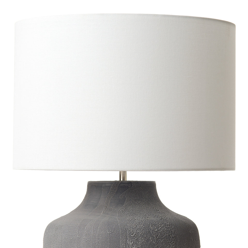 Udine Table Lamp Textured Grey Base Only<br>Grey Ceramic