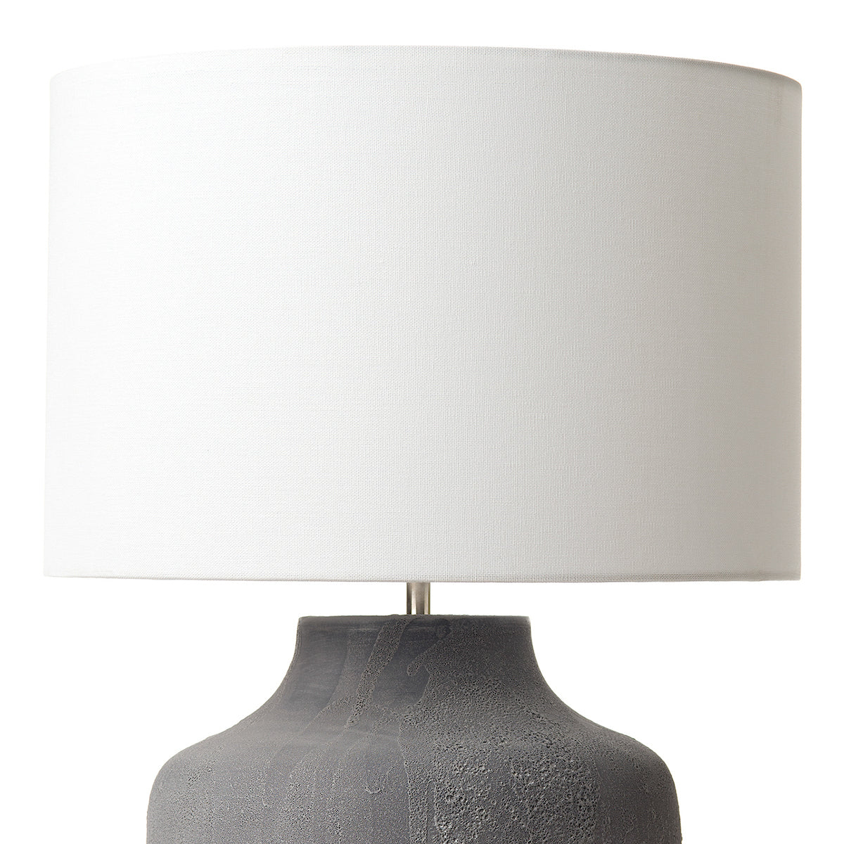 Udine Table Lamp Textured Grey Base Only<br>Grey Ceramic