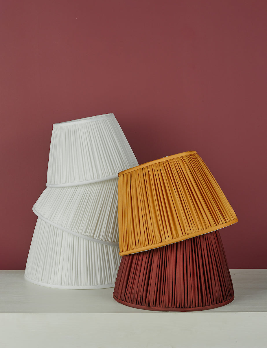 Ulyana Ivory Faux Silk Pleated Shade 35cm<br>Ivory
