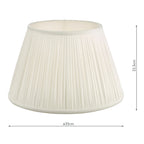 Ulyana Ivory Faux Silk Pleated Shade 35cm<br>Ivory