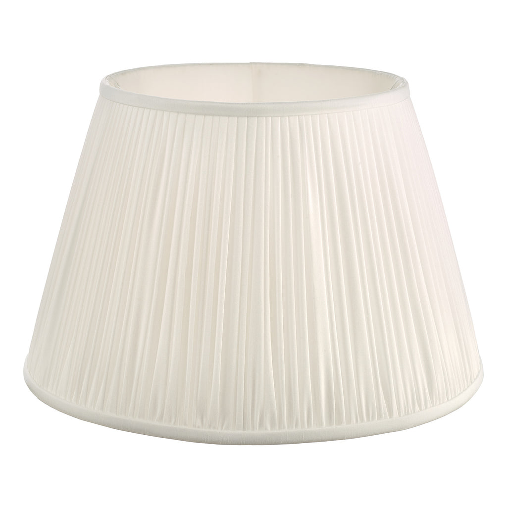 Ulyana Ivory Faux Silk Pleated Shade 40cm<br>Ivory
