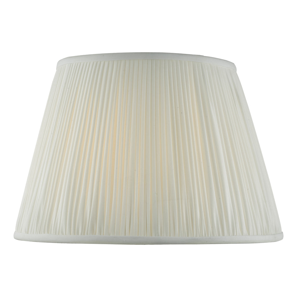 Ulyana Ivory Faux Silk Pleated Shade 40cm<br>Ivory