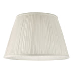 Ulyana Ivory Faux Silk Pleated Shade 40cm<br>Ivory