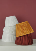 Ulyana Burgundy Faux Silk Pleated Shade 40cm<br>Red