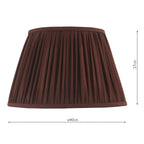 Ulyana Burgundy Faux Silk Pleated Shade 40cm<br>Red