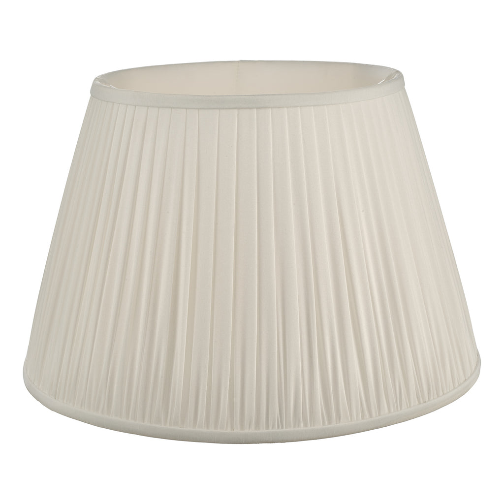 Ulyana Ivory Faux Silk Pleated Shade 45cm<br>Ivory