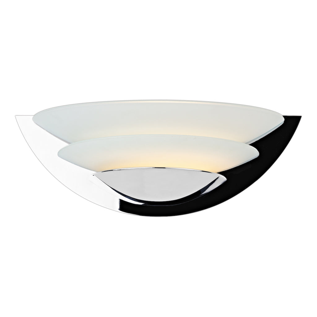 Una Glass 2 Disc Wall Bracket Chrome<br>Opal Glass