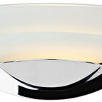 Una Glass 2 Disc Wall Bracket Chrome<br>Opal Glass