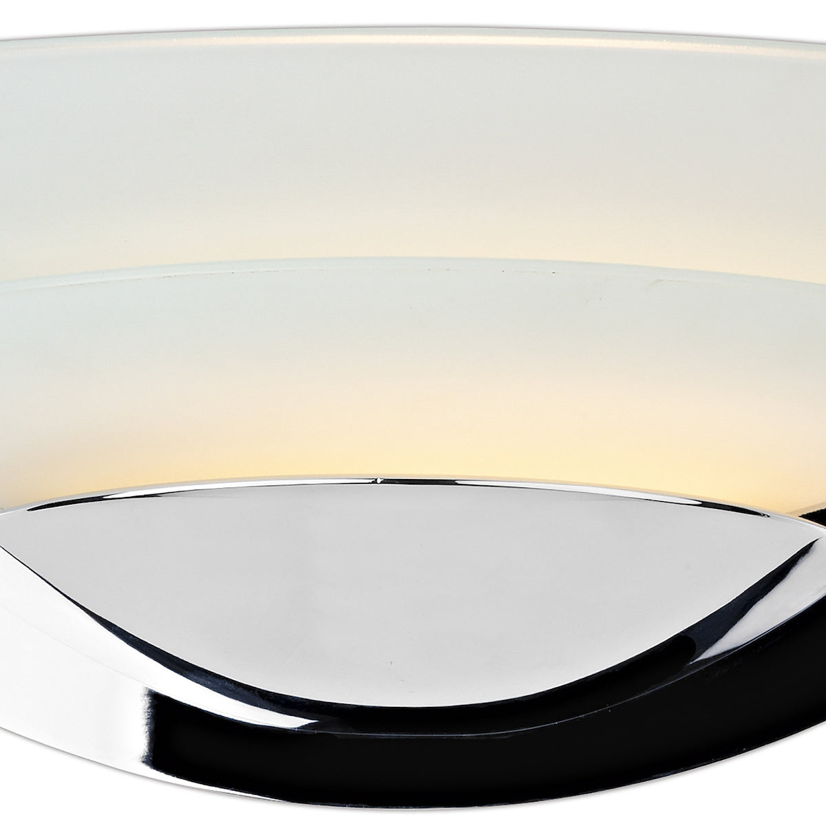 Una Glass 2 Disc Wall Bracket Chrome<br>Opal Glass