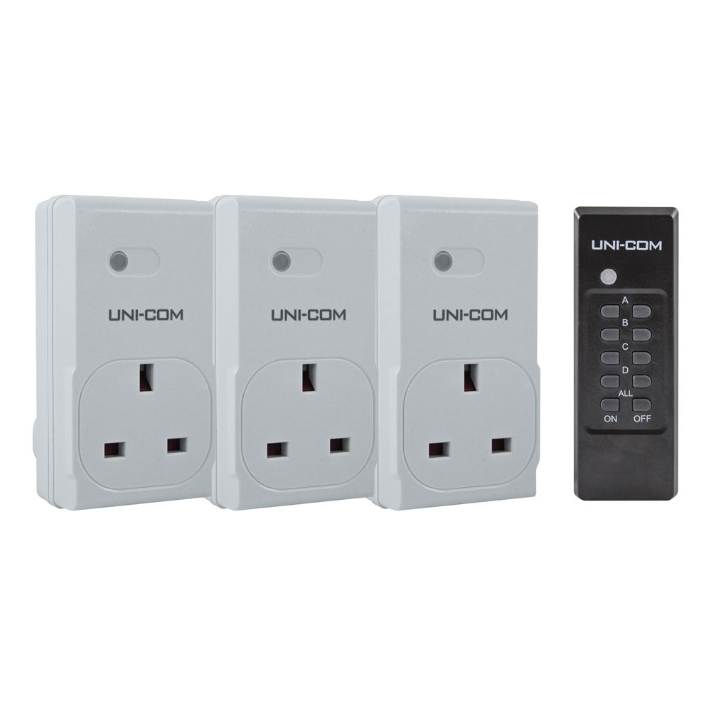 Uni-Com Remote Control Sockets ( Set of 3 )