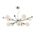 Ursa 10 Light Pendant Polished Chrome Opal Glass<br>Polished Chrome