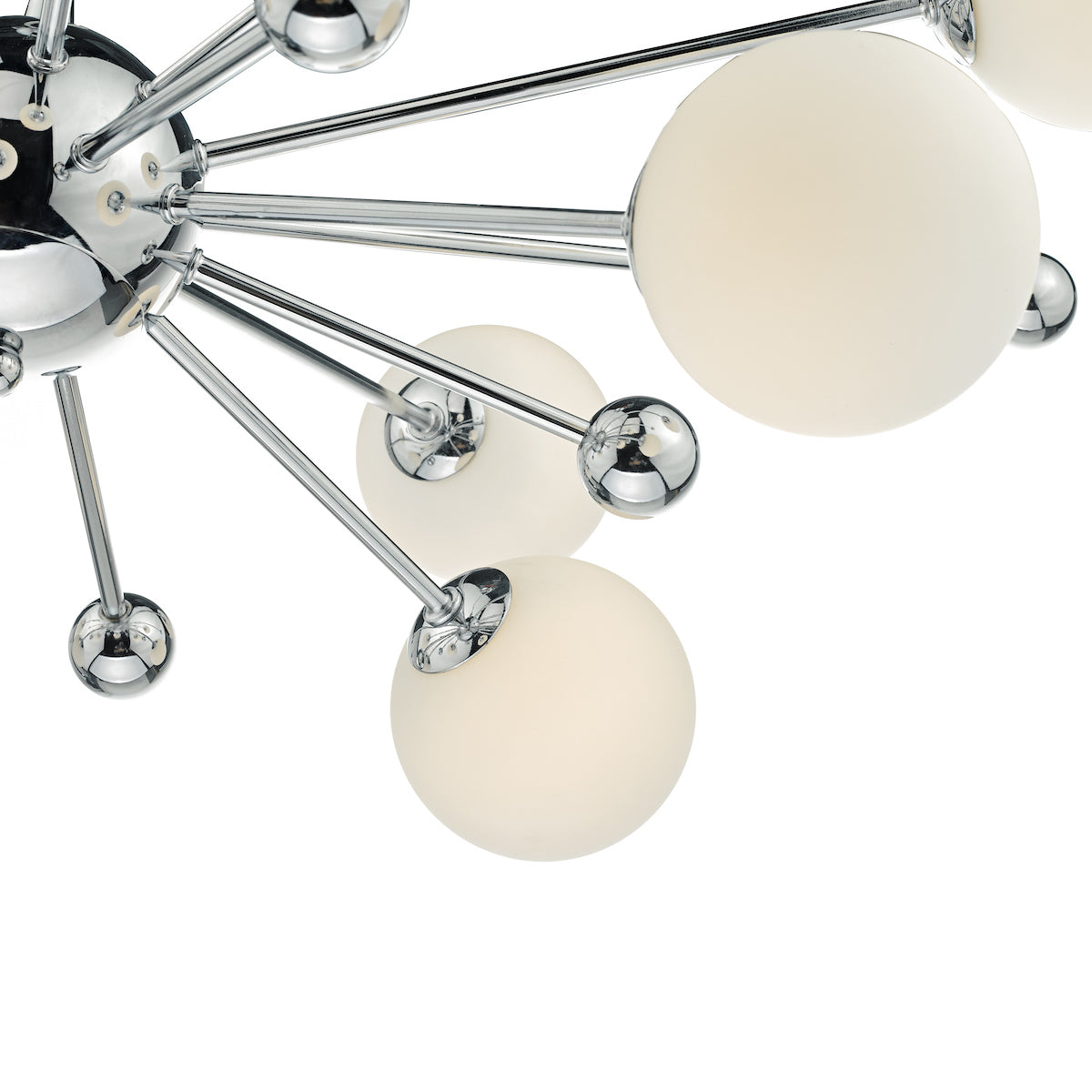 Ursa 10 Light Pendant Polished Chrome Opal Glass<br>Polished Chrome