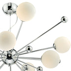 Ursa 10 Light Pendant Polished Chrome Opal Glass<br>Polished Chrome