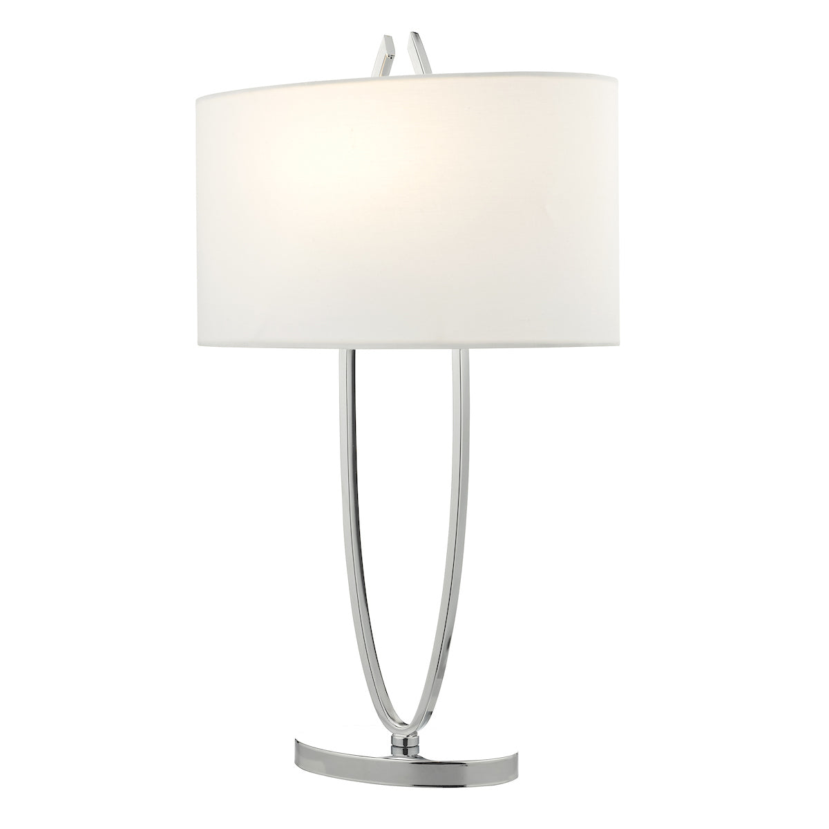 Utara Table Lamp Polished Chrome With Shade <br>Polished Chrome