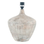 Manaia White Wash Textured Wood Table Lamp Base
