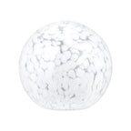 Aurora Speckled White Glass Spherical Table Lamp