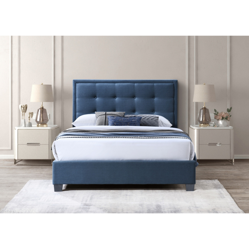 Grafton Static Bed in Bolero Blue Steel - King 5'0