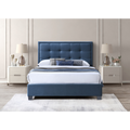Grafton Static Bed in Bolero Blue Steel - Double 4'6