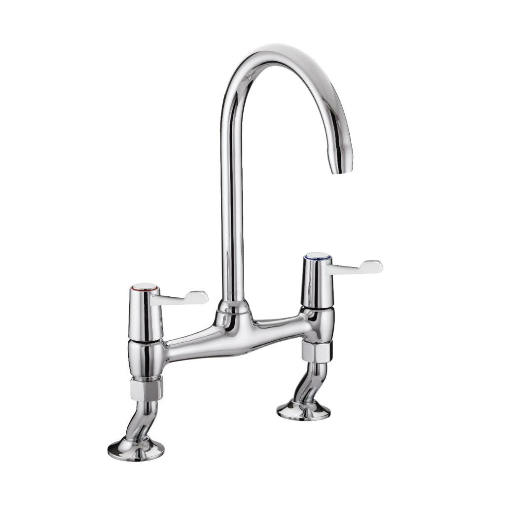 Bristan Lever Bridge Deck Sink Mixer With Ceramic Disc Valves - Chrome