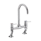 Bristan Lever Bridge Deck Sink Mixer With Ceramic Disc Valves - Chrome
