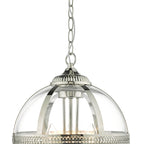 Vanessa 3 Light Pendant Polished Nickel & Glass<br>Polished Nickel