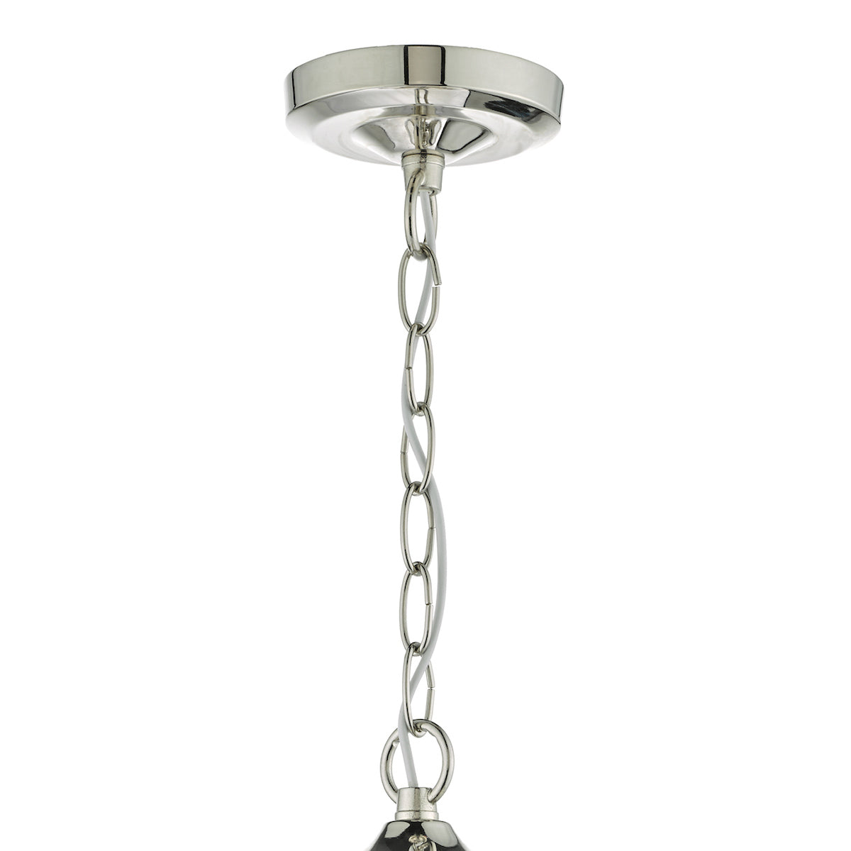 Vanessa 3 Light Pendant Polished Nickel & Glass<br>Polished Nickel