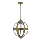 Vanessa 3 Light Pendant Antique Brass And Clear<br>Antique Brass