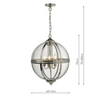 Vanessa 5 Light Pendant Polished Nickel And Clear<br>Polished Nickel