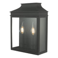 Vapour 2 Light Coach Lantern Outdoor Wall Light Matt Black IP44<br>Matt Black
