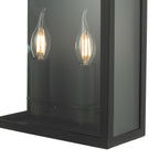 Vapour 2 Light Coach Lantern Outdoor Wall Light Matt Black IP44<br>Matt Black