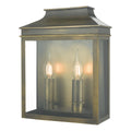 Vapour 2 Light Coach Lantern Outdoor Wall Light Weathered Brass IP44<br>Weathered Brass