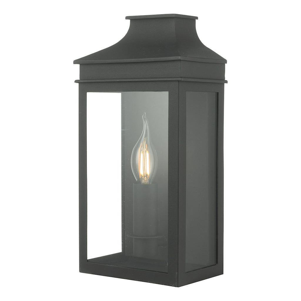 Vapour Coach Lantern Outdoor Wall Light Matt Black IP44<br>Matt Black