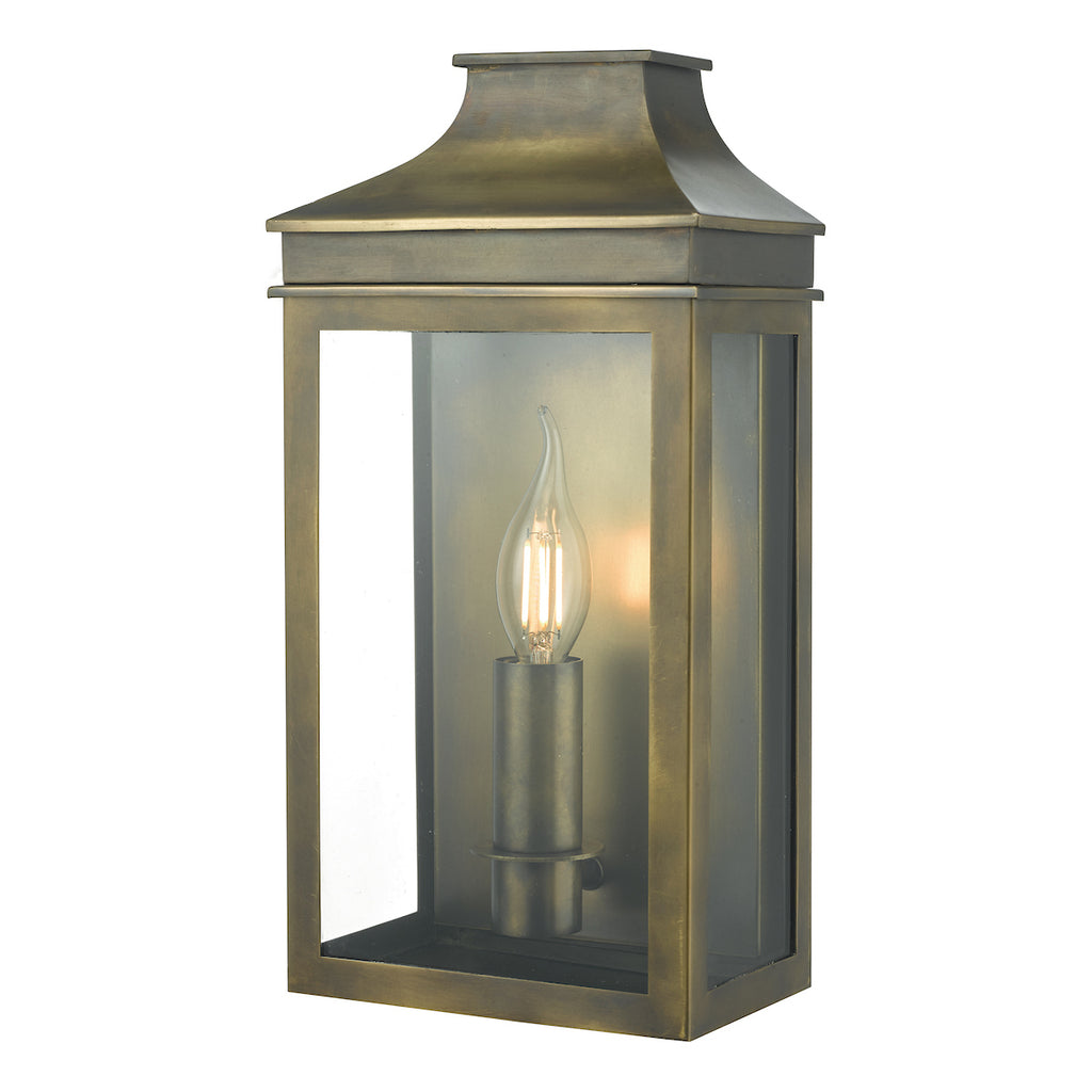 Vapour Coach Lantern Outdoor Wall Light Weathered Brass IP44<br>Weathered Brass