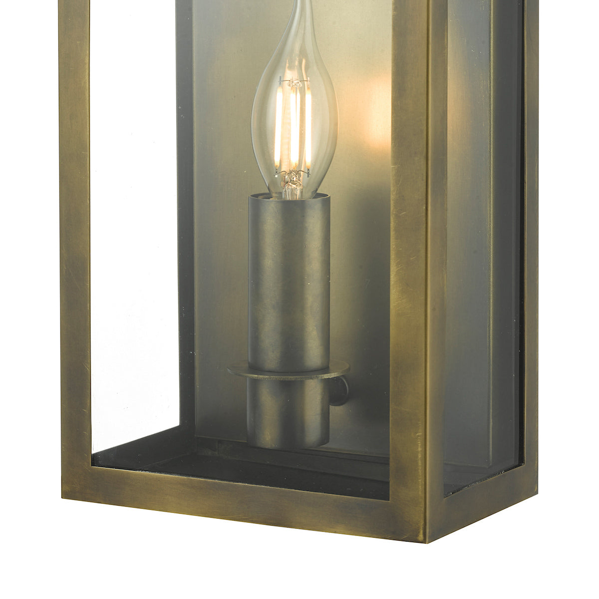 Vapour Coach Lantern Outdoor Wall Light Weathered Brass IP44<br>Weathered Brass