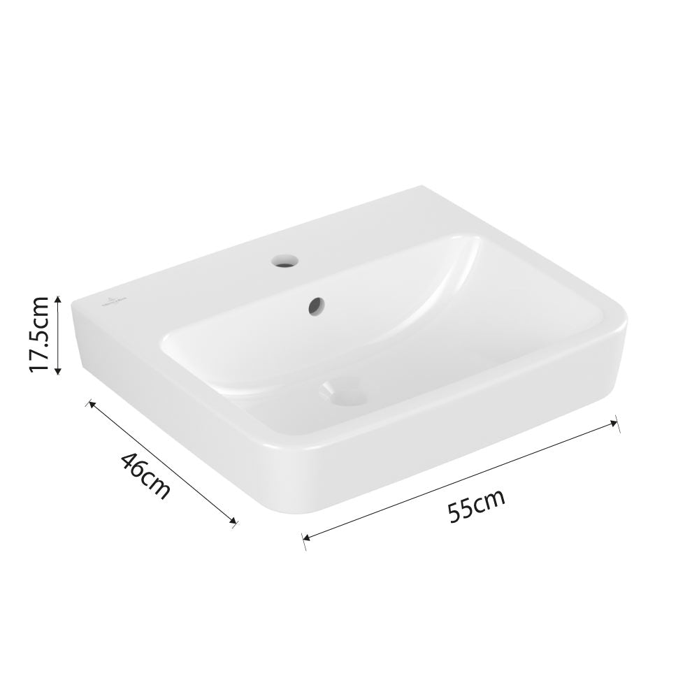 V&B O.novo Basin 550mm - White Alpin