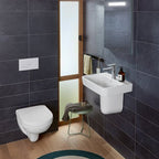 V&B O.novo Semi Pedestal For 450mm/500mm Basin - White Alpin
