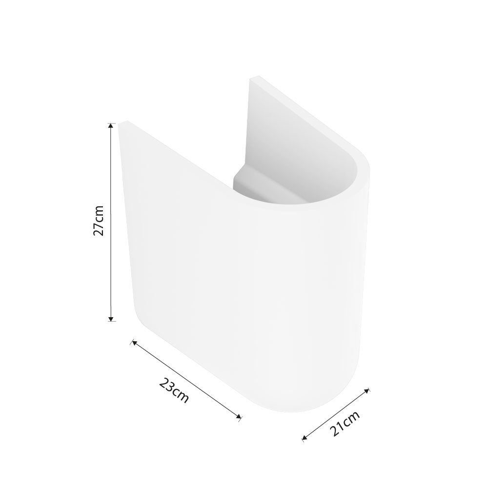 V&B O.novo Semi Pedestal For 450mm/500mm Basin - White Alpin