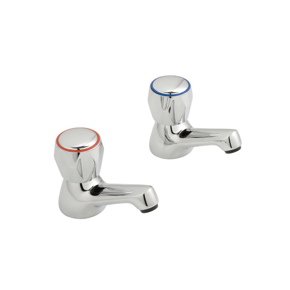 Vado Contract Head Basin Pillar Taps Standard Valve