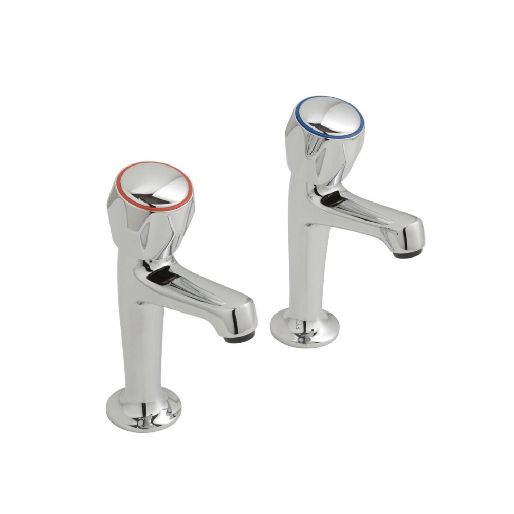 Vado Contract Head High Neck Kitchen Pillar Sink Mixer Standard Valve