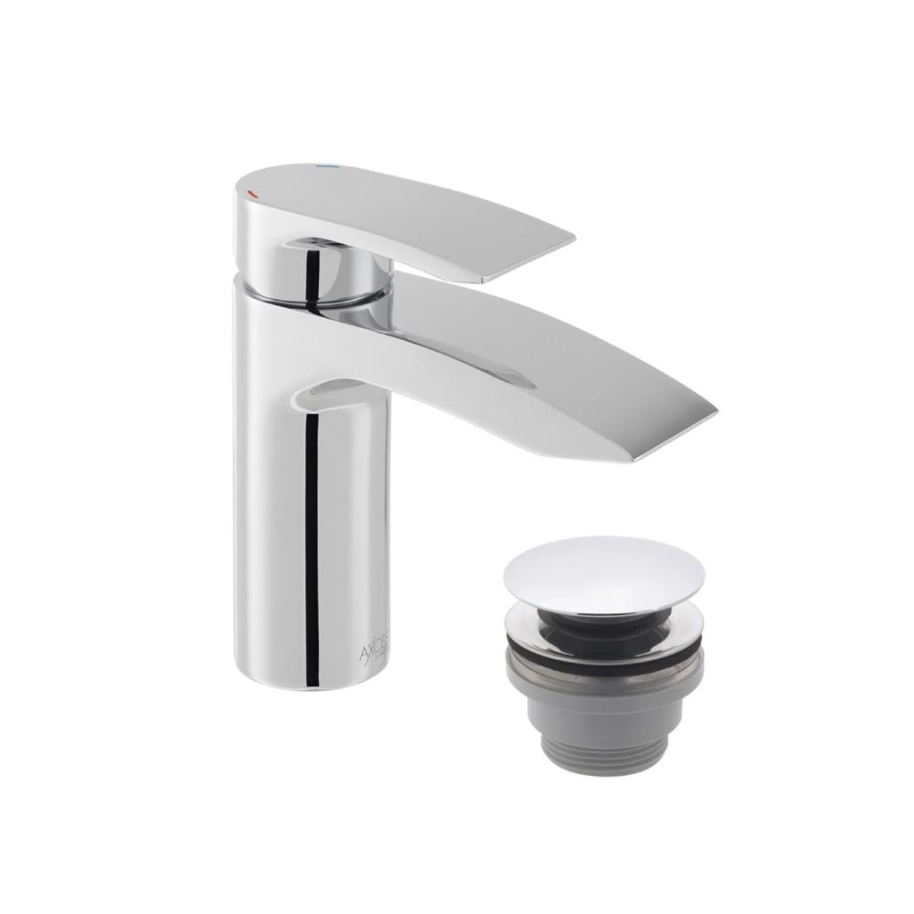 Vado Axces Rowe Basin Mixer C/W Clicker Waste