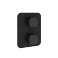 Vado Cameo Concealed 2 Outlet 2 Handle Thermostatic Shower Valve - Matt Black Finish