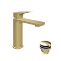Vado Cameo Levered Mono Basin Mixer C/W Universal Waste - Satin Brass Finish (HP Only)