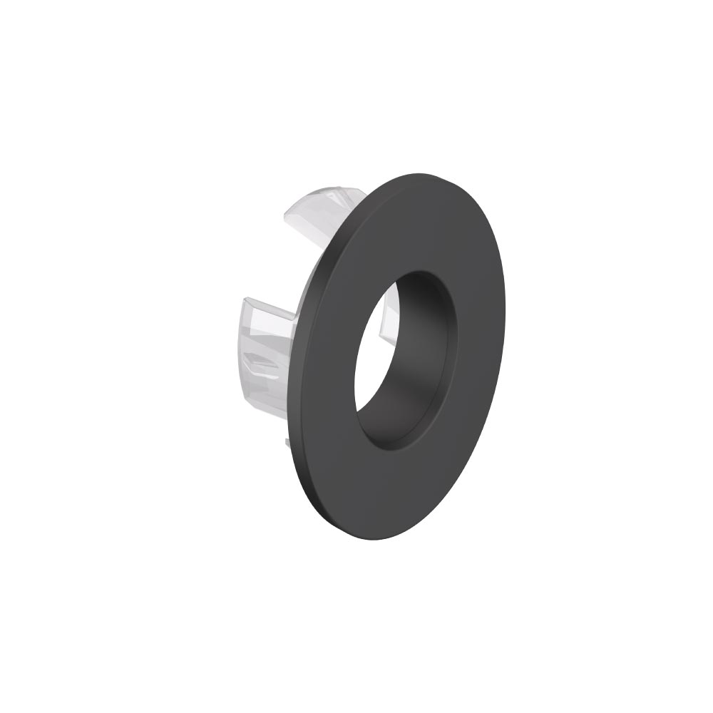 Vado Cameo Overflow Cover For Ceramic Basin - Matt Black Finish